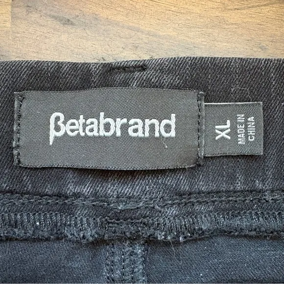 Betabrand Straigh Leg 4 Pocket Yoga Denim Pull On Pants Womens XL Slim Fall Jean