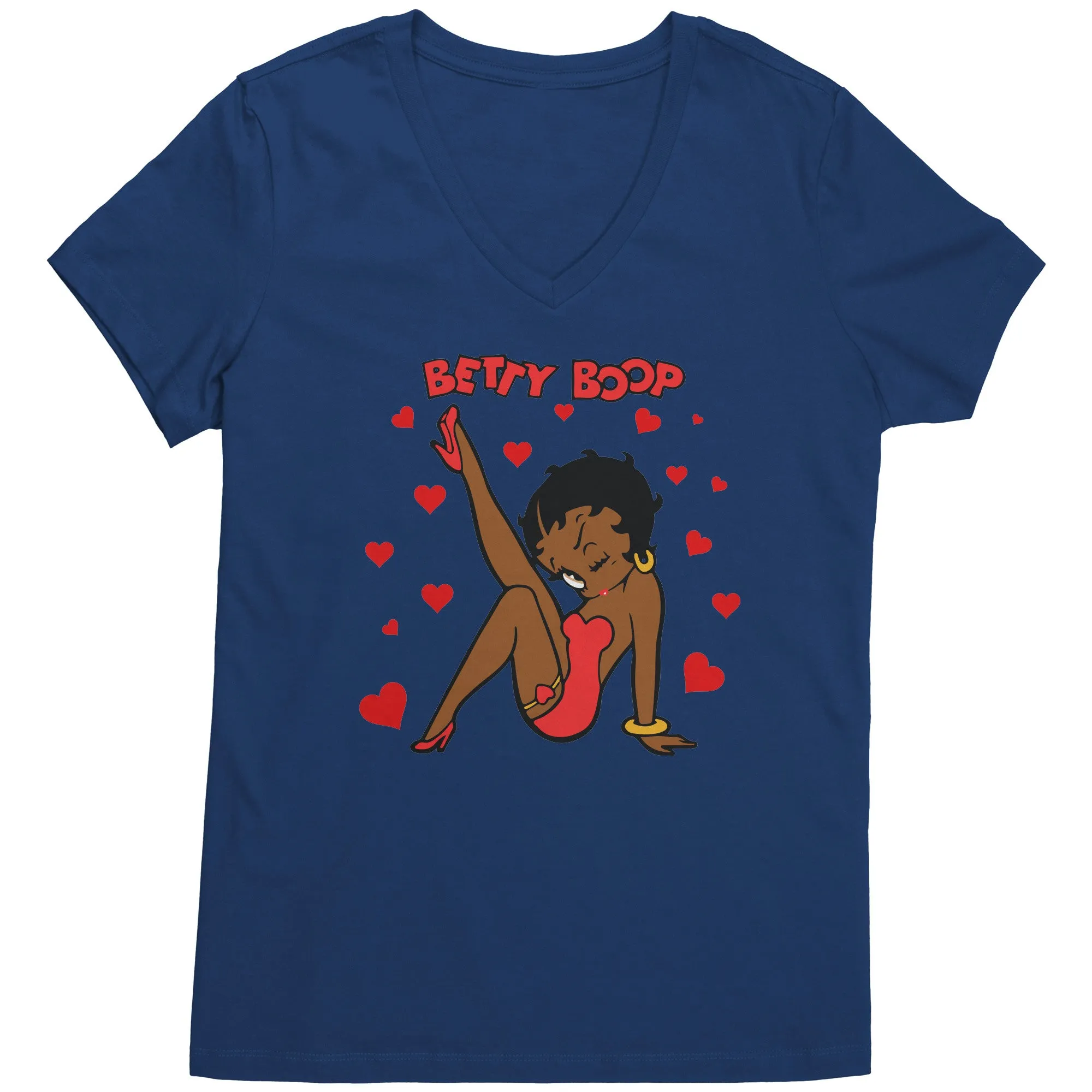 Betty Boop Shirt, Cute Betty Boop Tshirt, Betty Boop with Heart Shirt, Betty Boop Womens V-Neck, Betty Boop Womens Clothing, Christmas Gift