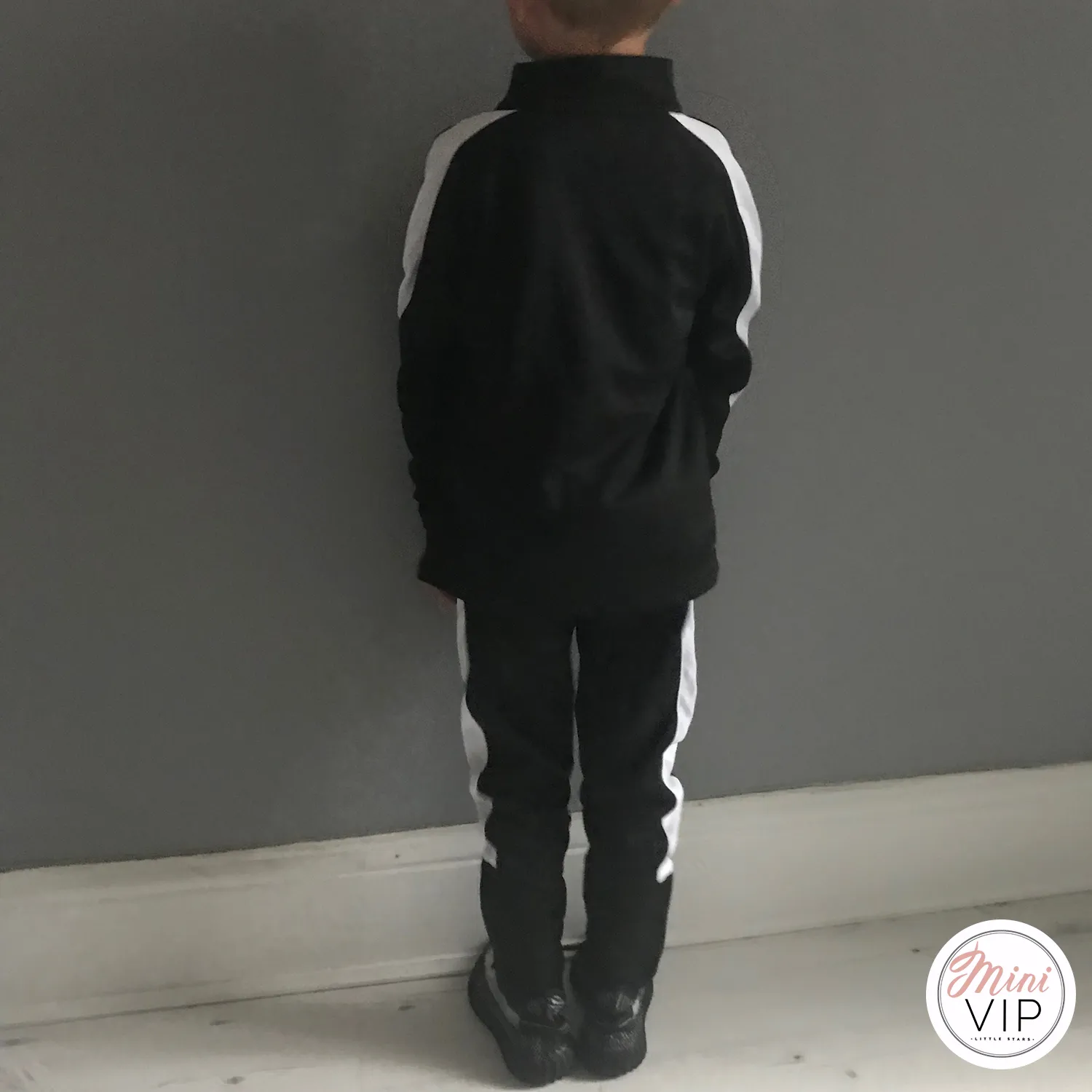 Black & White Stripe Personalised Initials Tracksuit