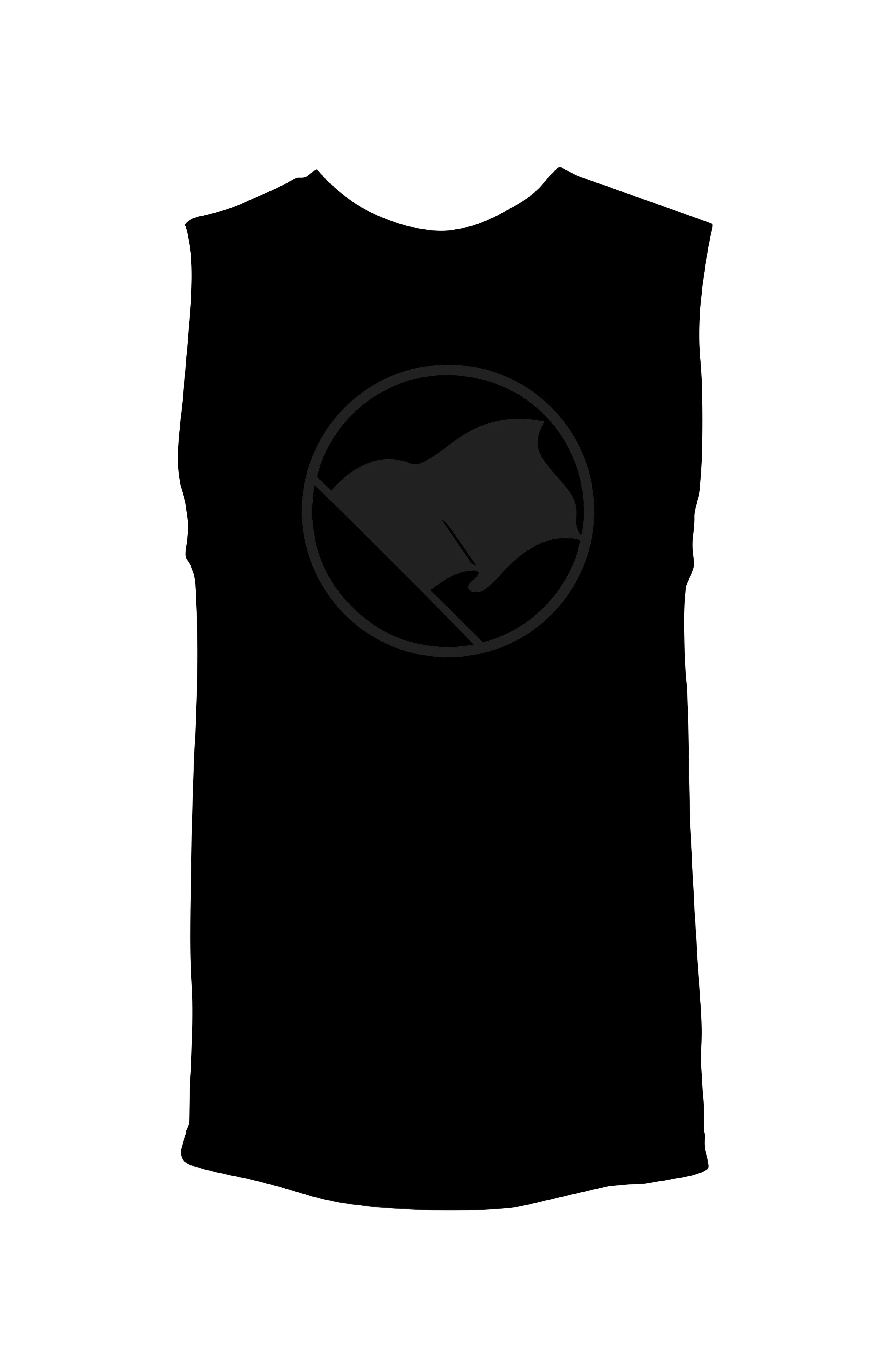 Black Anarchy Flag (Black on Black) - Unisex Muscle Tank