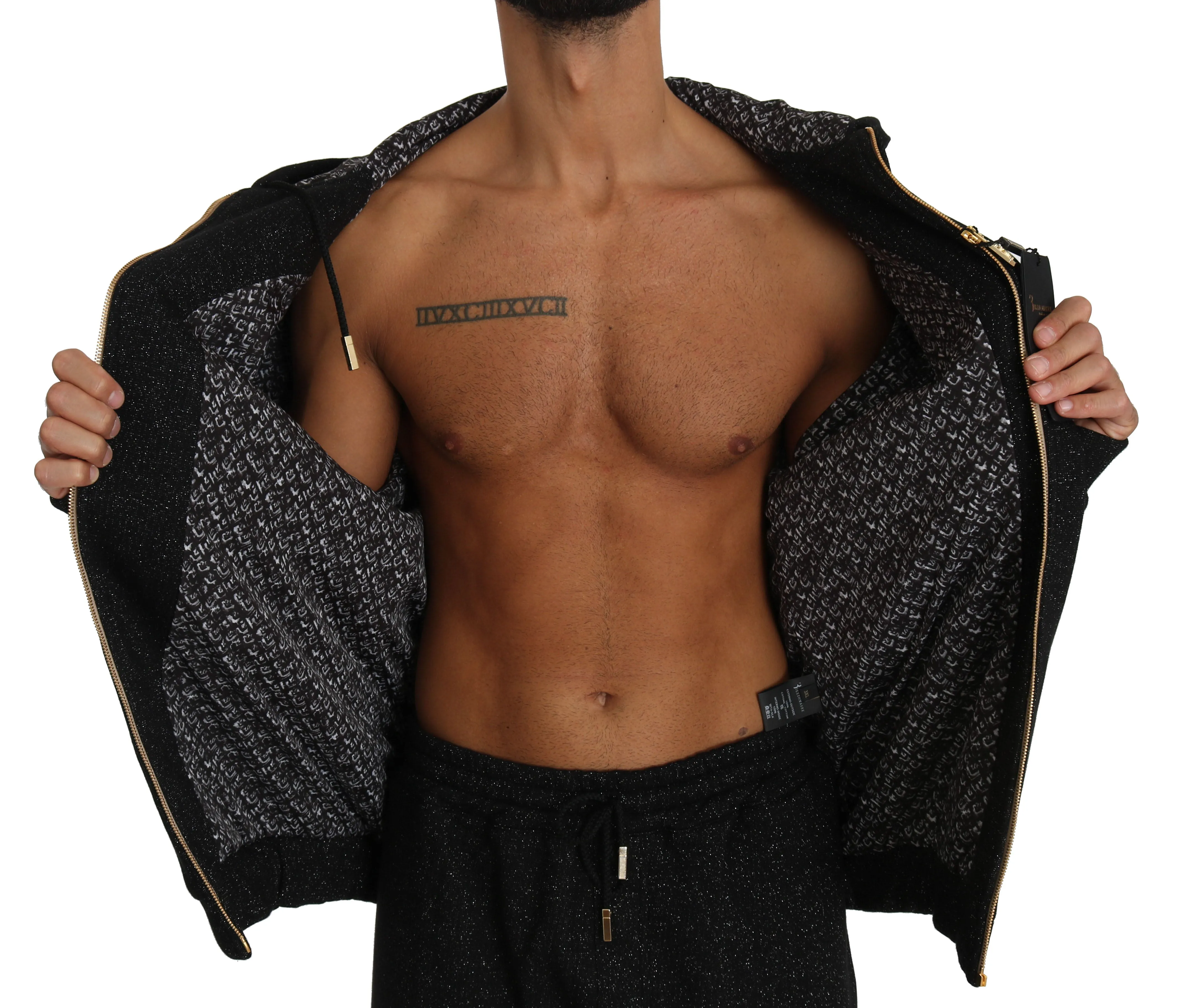 Black Cotton Sweater Pants  Tracksuit