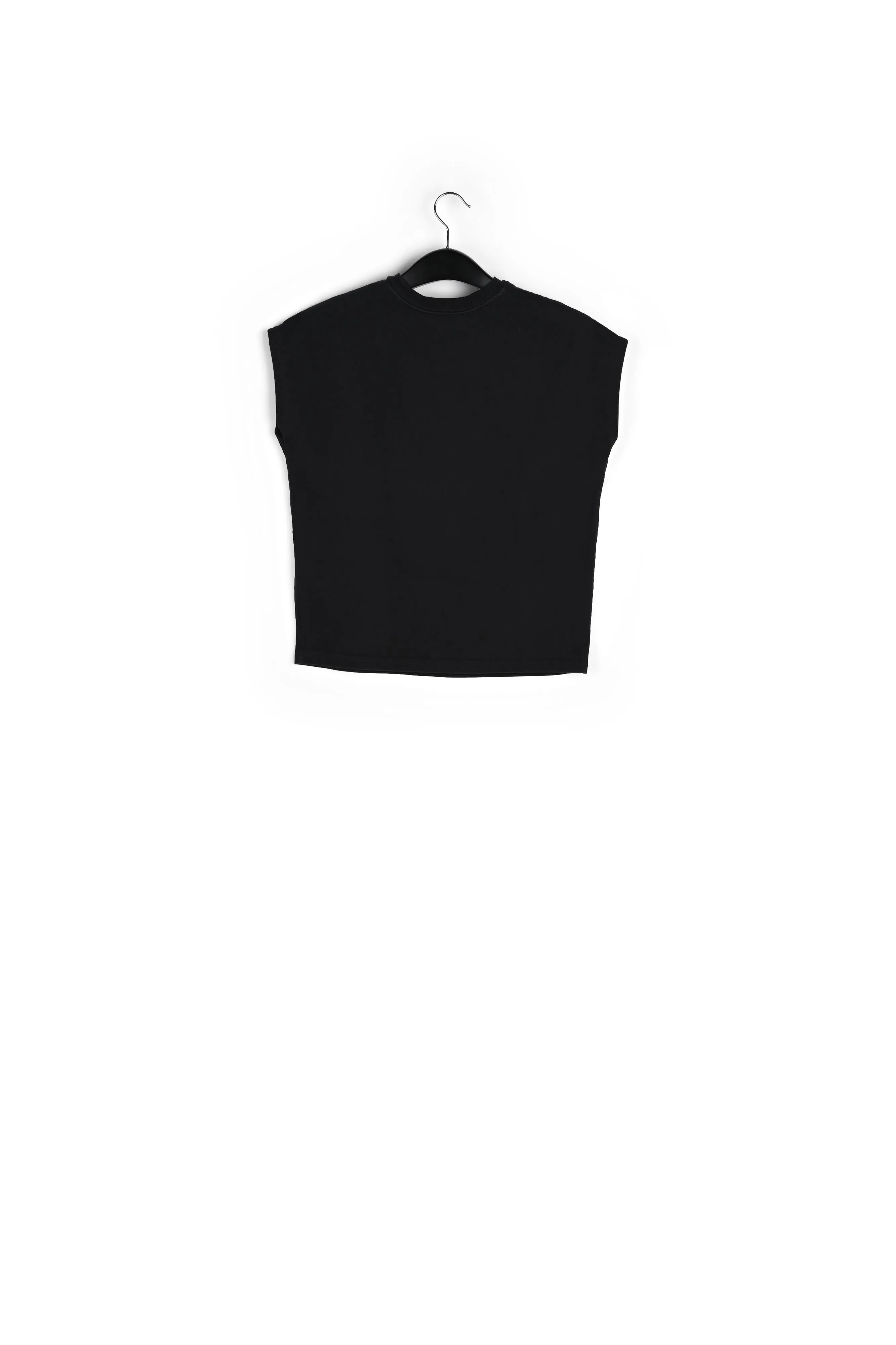 Black cotton T-shirt with 'Fury'-print