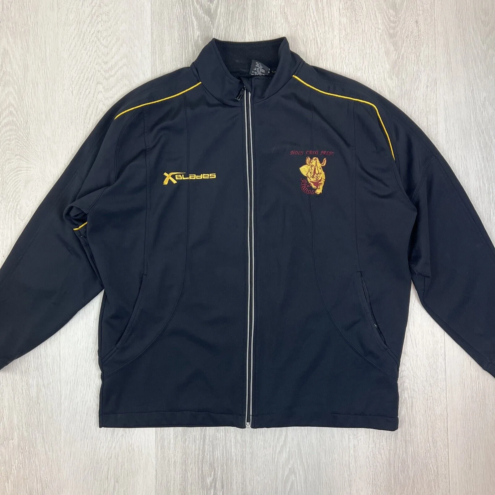 Blades Mens Holy Cross Rhinos Junior Rugby League Tracksuit Jacket Size 2 XL