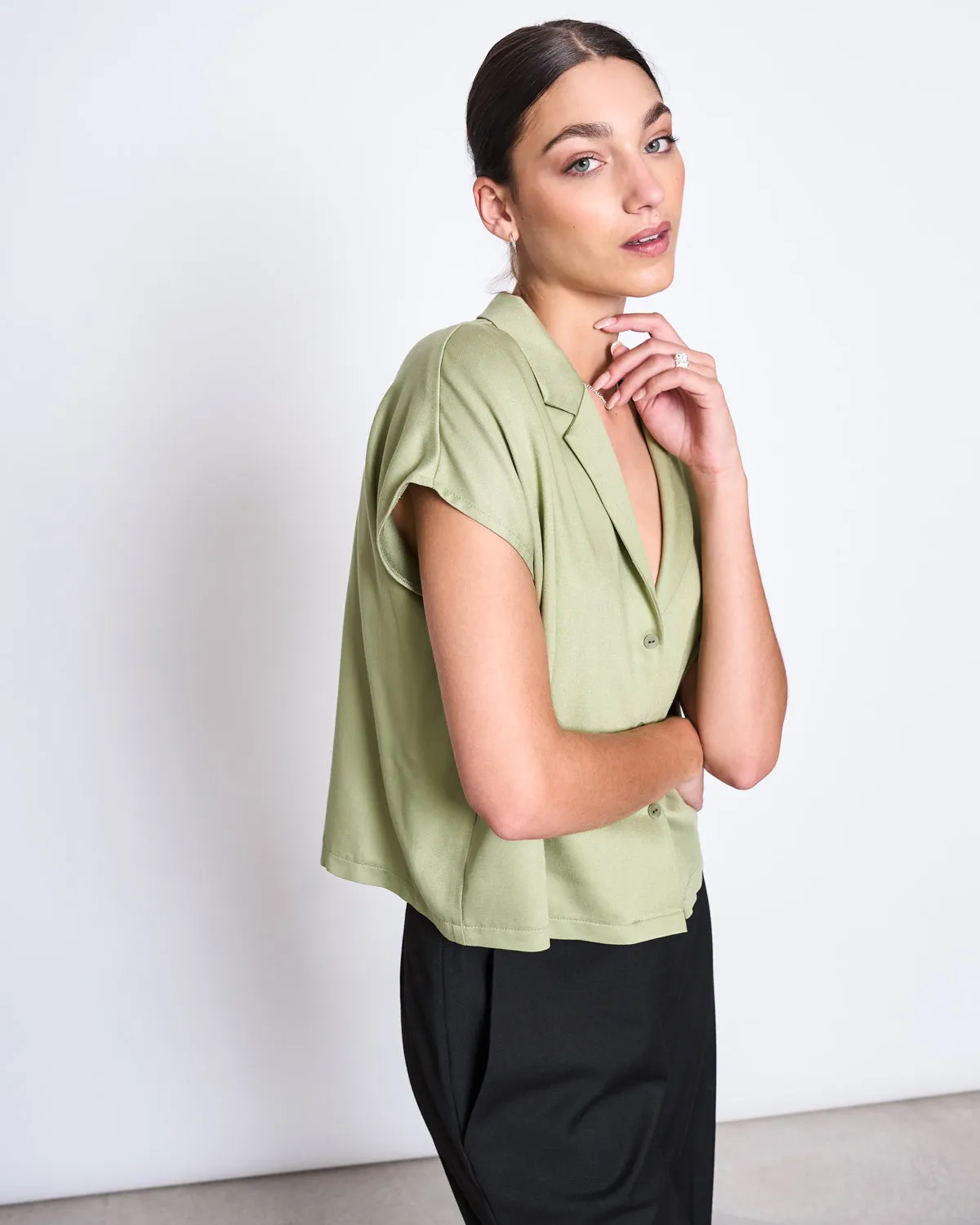 BLOUSE TIERRA PALE OLIVE