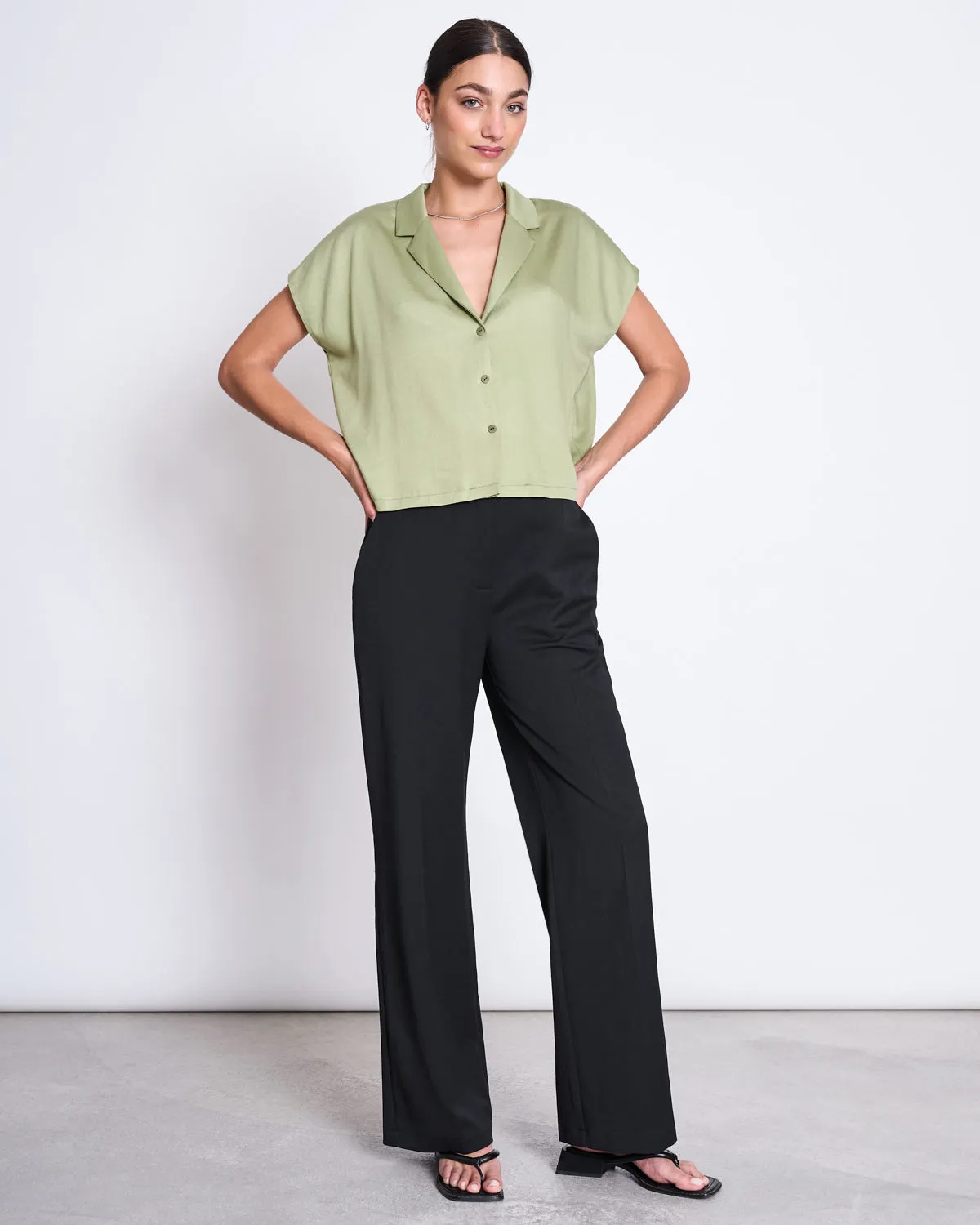 BLOUSE TIERRA PALE OLIVE