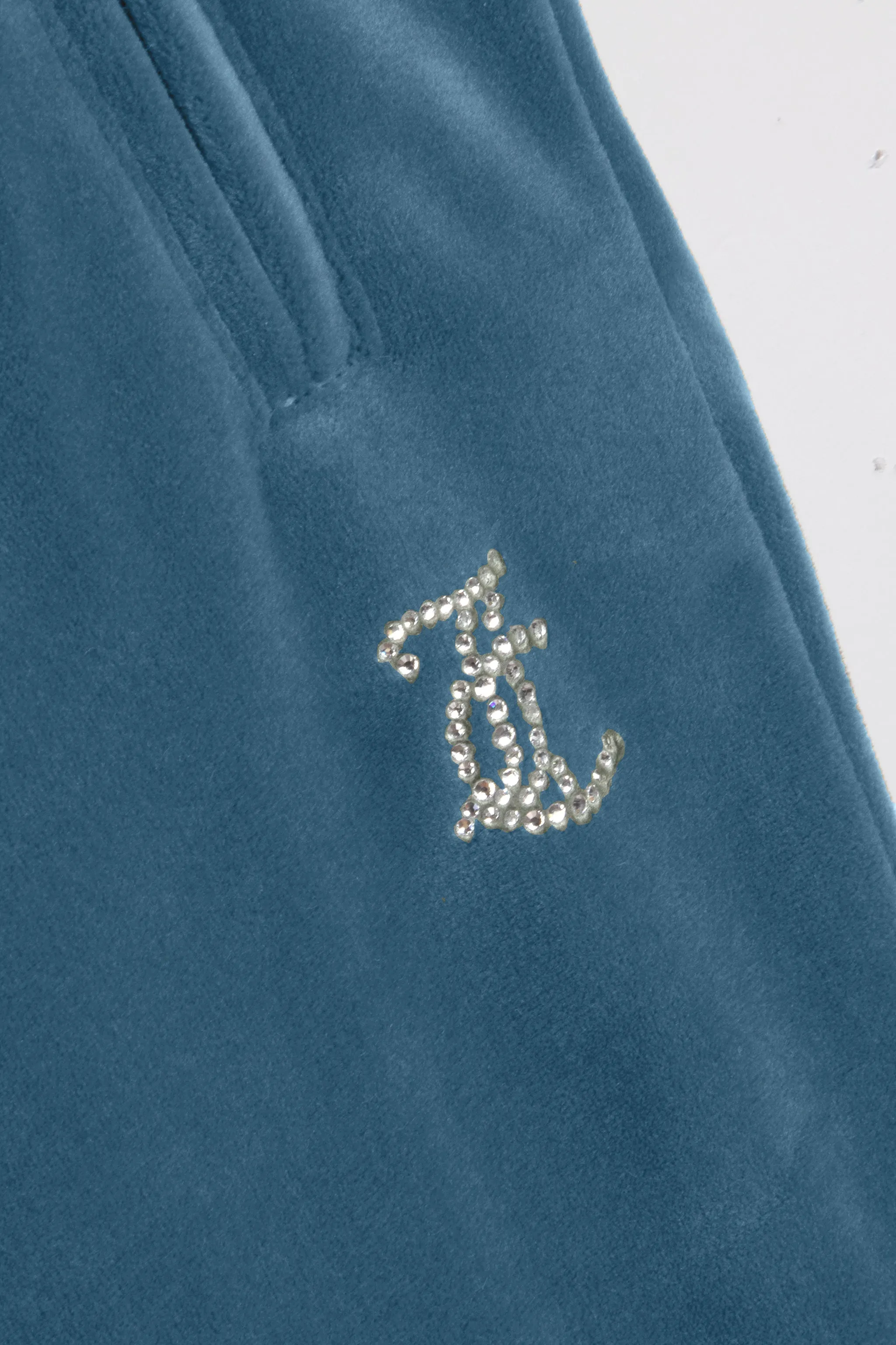 BLUESTONE VELOUR DIAMANTE TRACKSUIT BOTTOM
