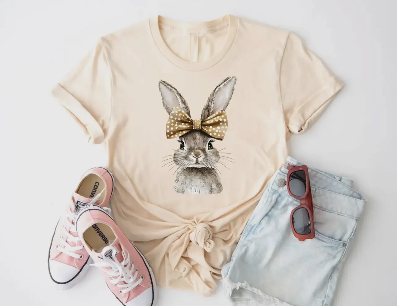 Boho Bow Bunny Tee