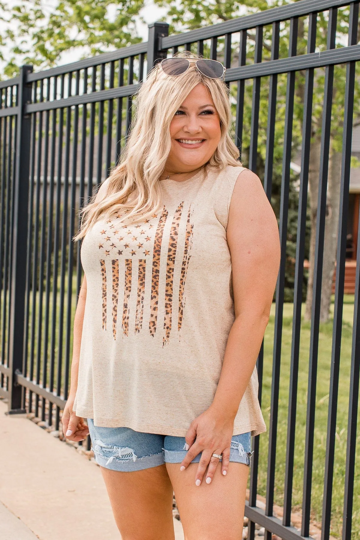 Boldly Proud Graphic Tank- Oatmeal