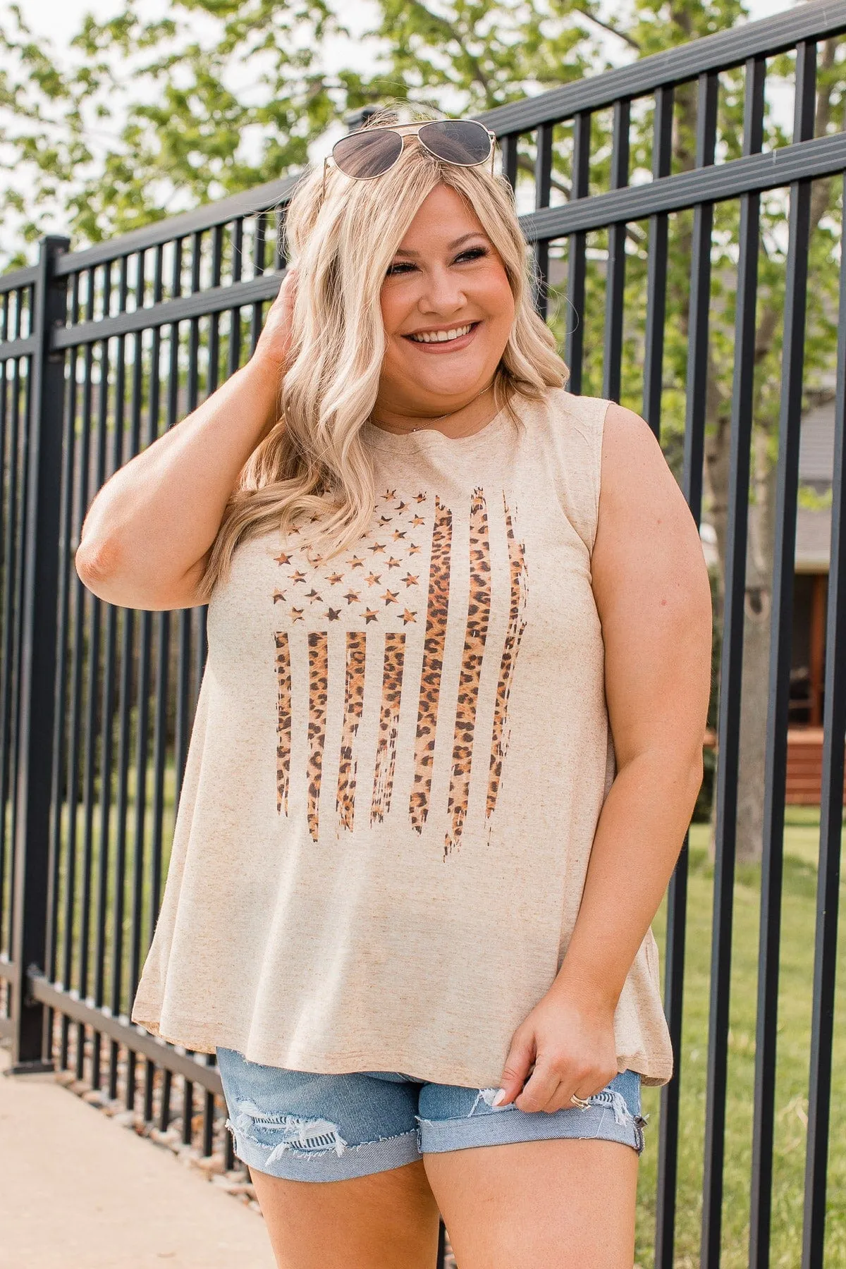 Boldly Proud Graphic Tank- Oatmeal