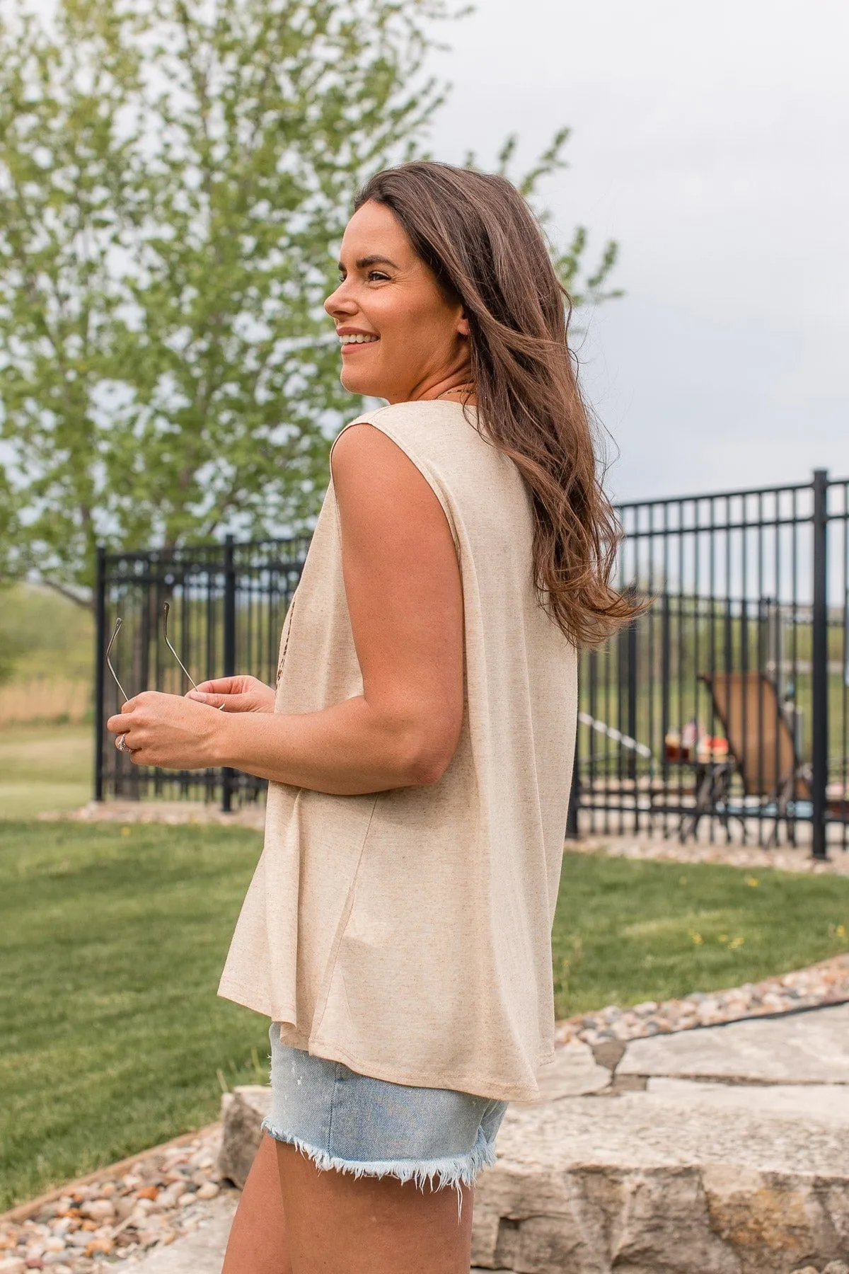 Boldly Proud Graphic Tank- Oatmeal