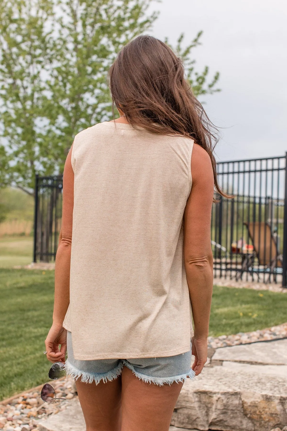Boldly Proud Graphic Tank- Oatmeal