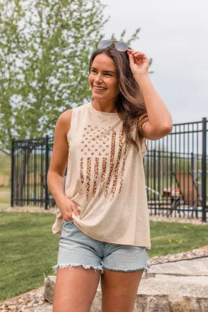 Boldly Proud Graphic Tank- Oatmeal