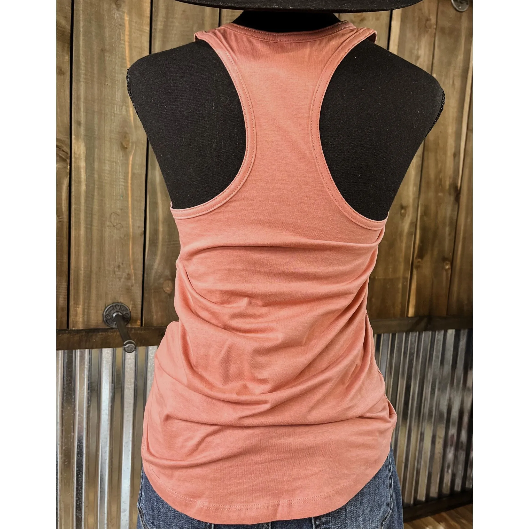 Boot stitch racer back tank