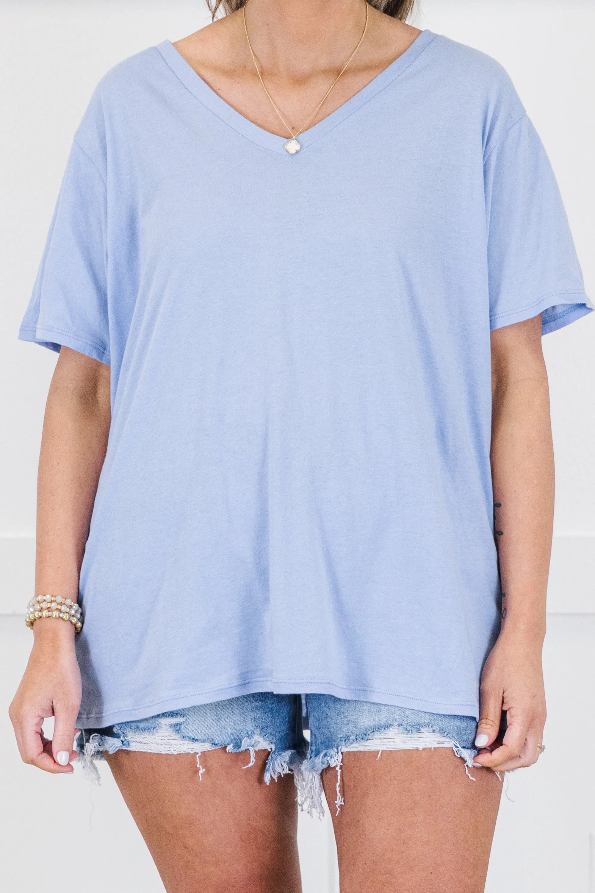 Bright Days Tee, Spring Blue