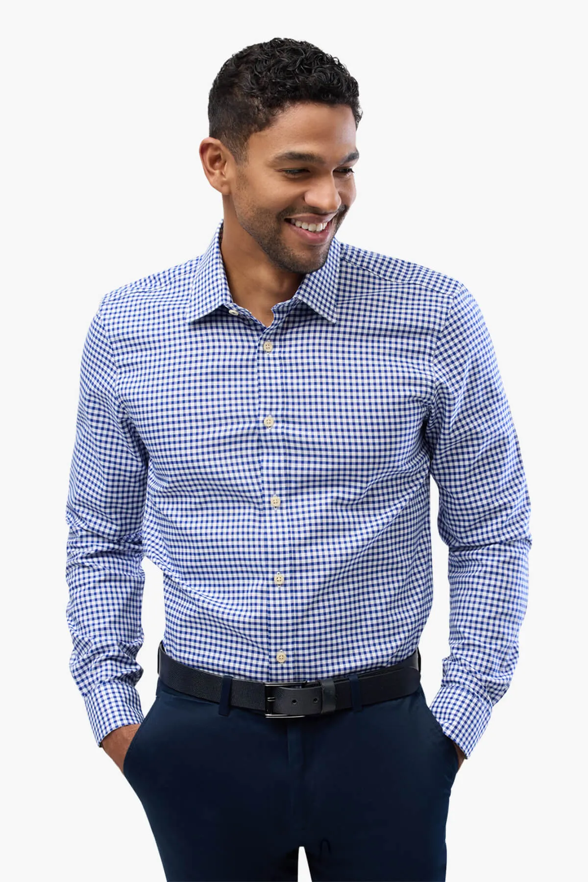 Brooksfield | Oxford Gingham Slim Fit Business Shirt