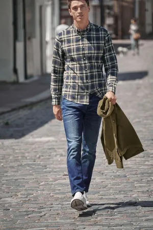 Brushed Flannel Check Long Sleeve Shirt