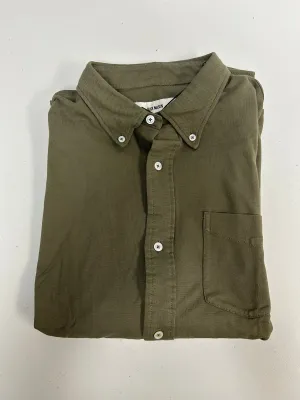 BUCK MASON CAMPUS KNIT OXFORD SHIRT IN RANGER GREEN