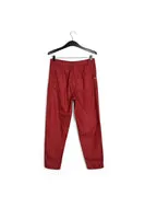 Burgundy loose-fit denim pants