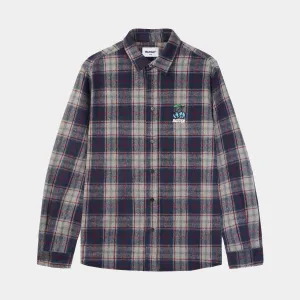 BUTTER GOODS CHERRY FLANNEL SHIRT - NAVY