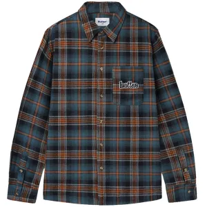Butter Goods Swirl Plaid Shirt Blue/Orange