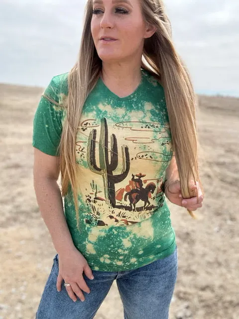 Cactus and Cowboy Matchbook Tee
