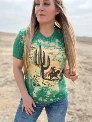 Cactus and Cowboy Matchbook Tee