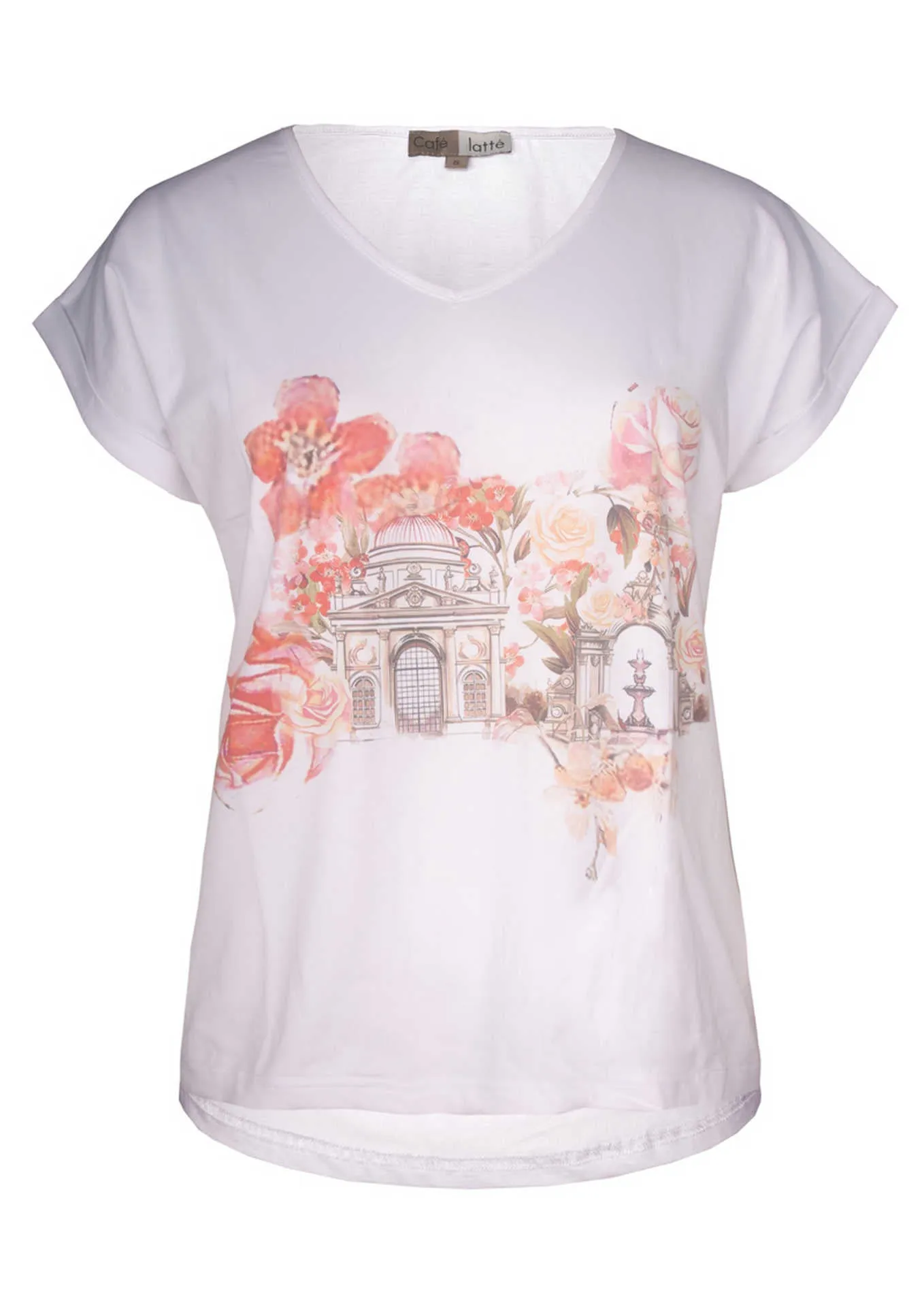 Cafe Latte Building Tee CLM505