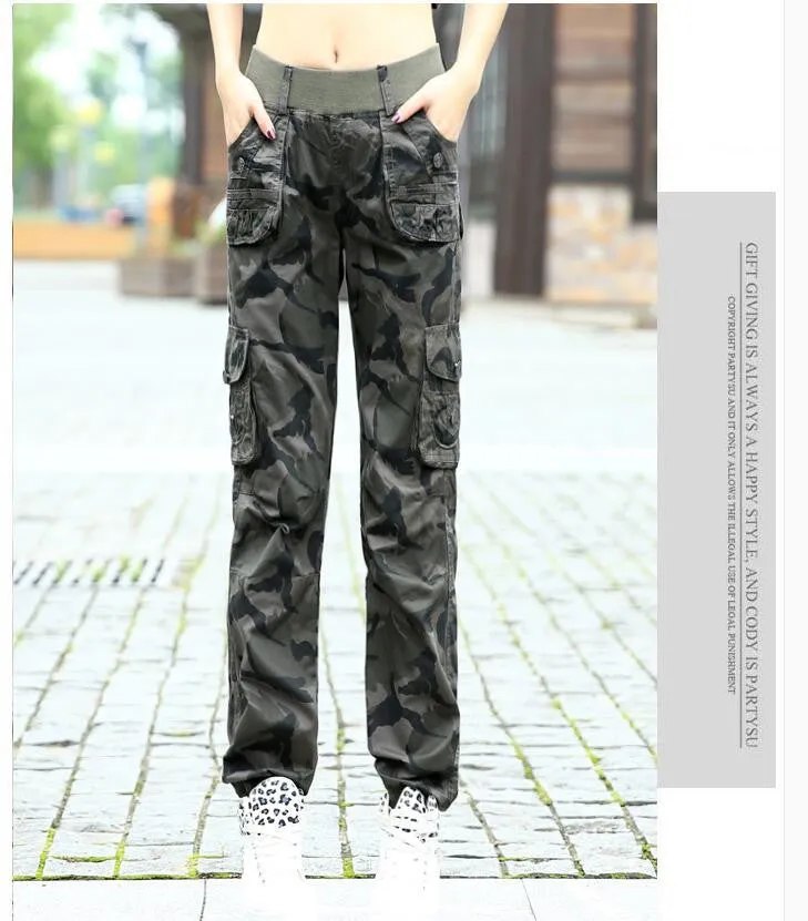 camouflage pants women Camouflage Cargo pants women Military fashion Casual Loose Baggy pants