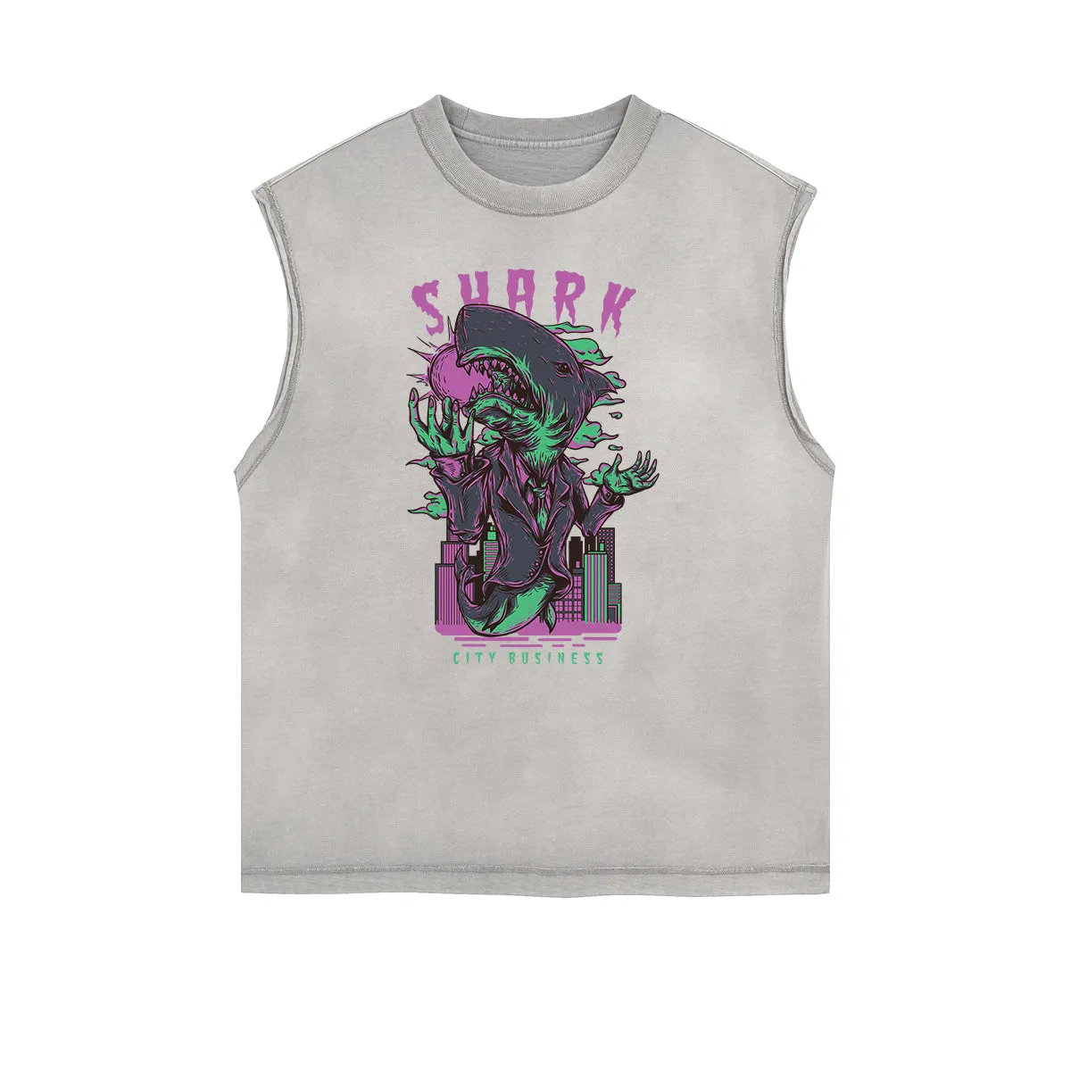 Cartoon Abstract Graphic Muscle Tank