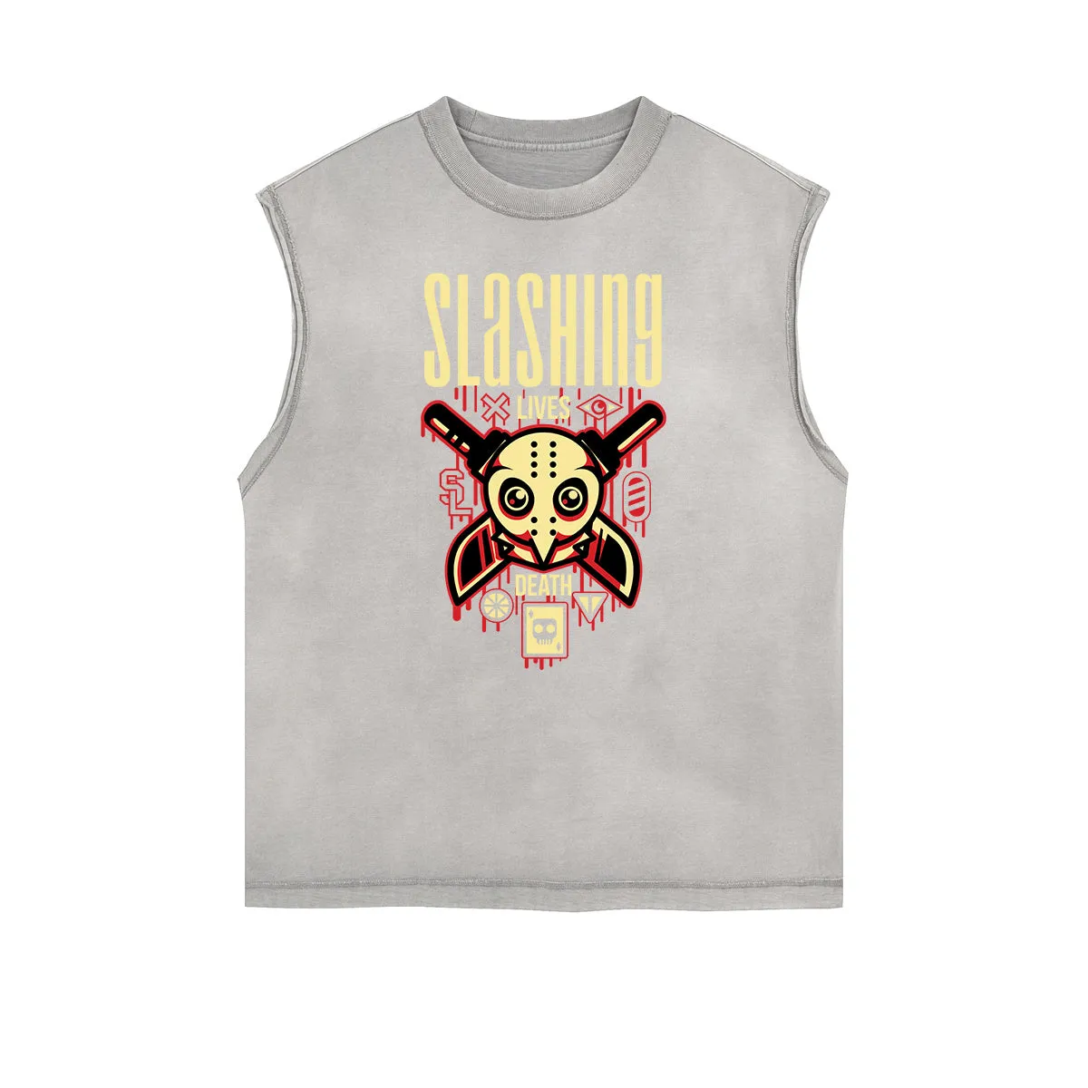 Cartoon Abstract Graphic Muscle Tank