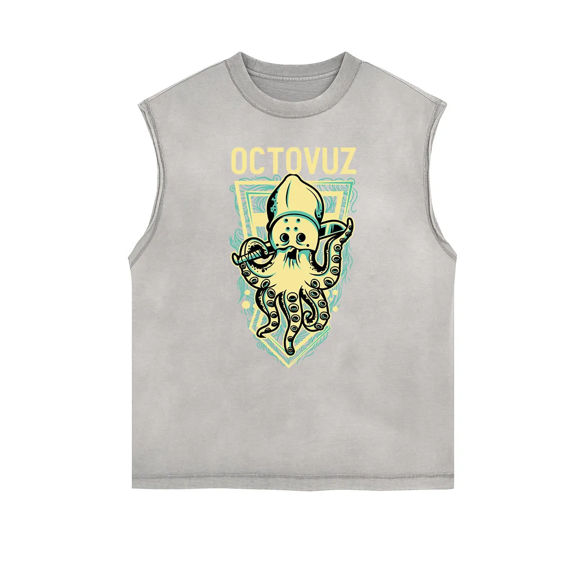 Cartoon Abstract Graphic Muscle Tank