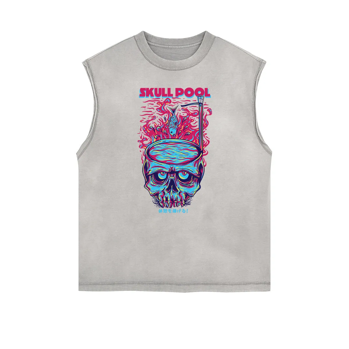 Cartoon Abstract Graphic Muscle Tank