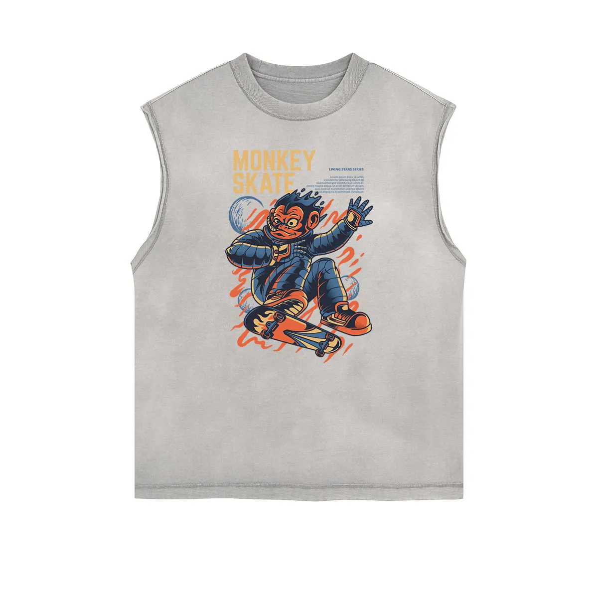 Cartoon Abstract Graphic Muscle Tank