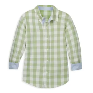 Chapman Buttondown Shirt -- Sage Check w/ Blue Oxford