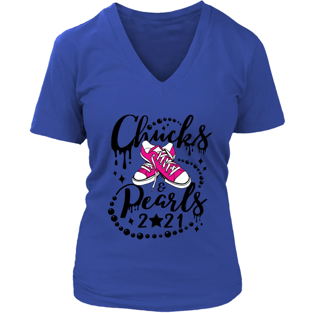 Chucks & Pearls Short Sleeve T-Shirt,  Kamala, Vice President, 2021