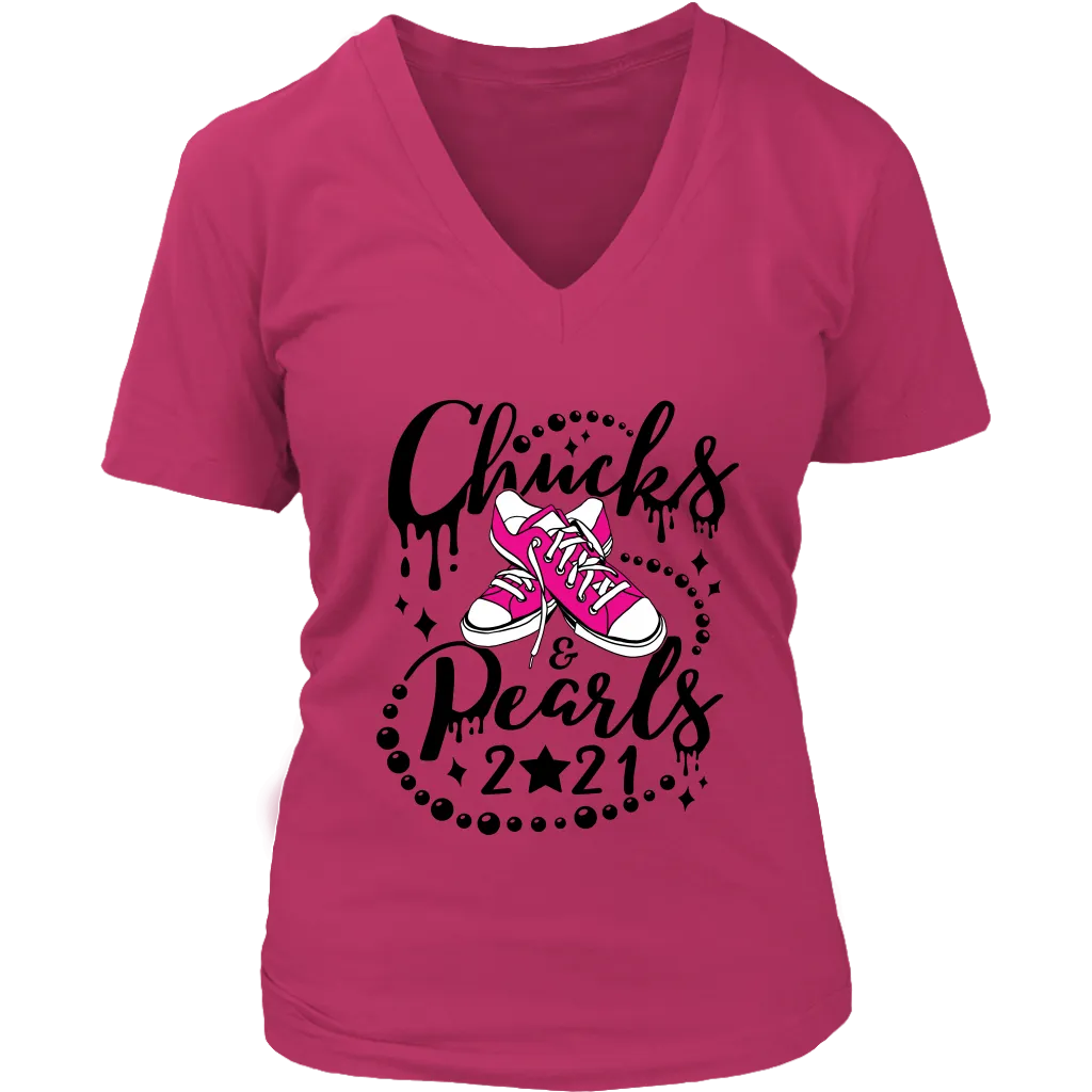 Chucks & Pearls Short Sleeve T-Shirt,  Kamala, Vice President, 2021