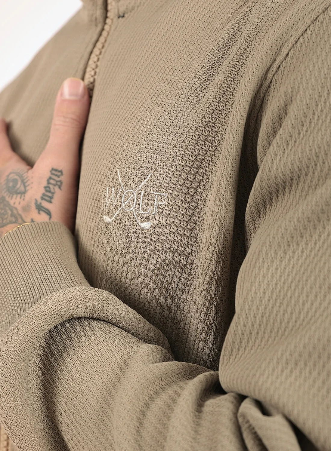 Classic Tracksuit Set in Beige
