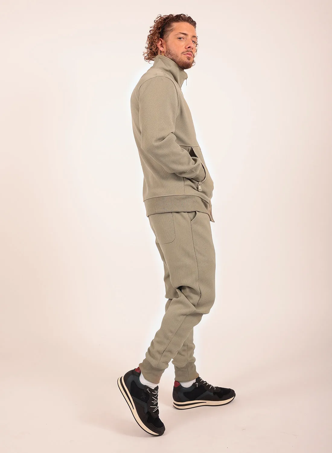 Classic Tracksuit Set in Beige