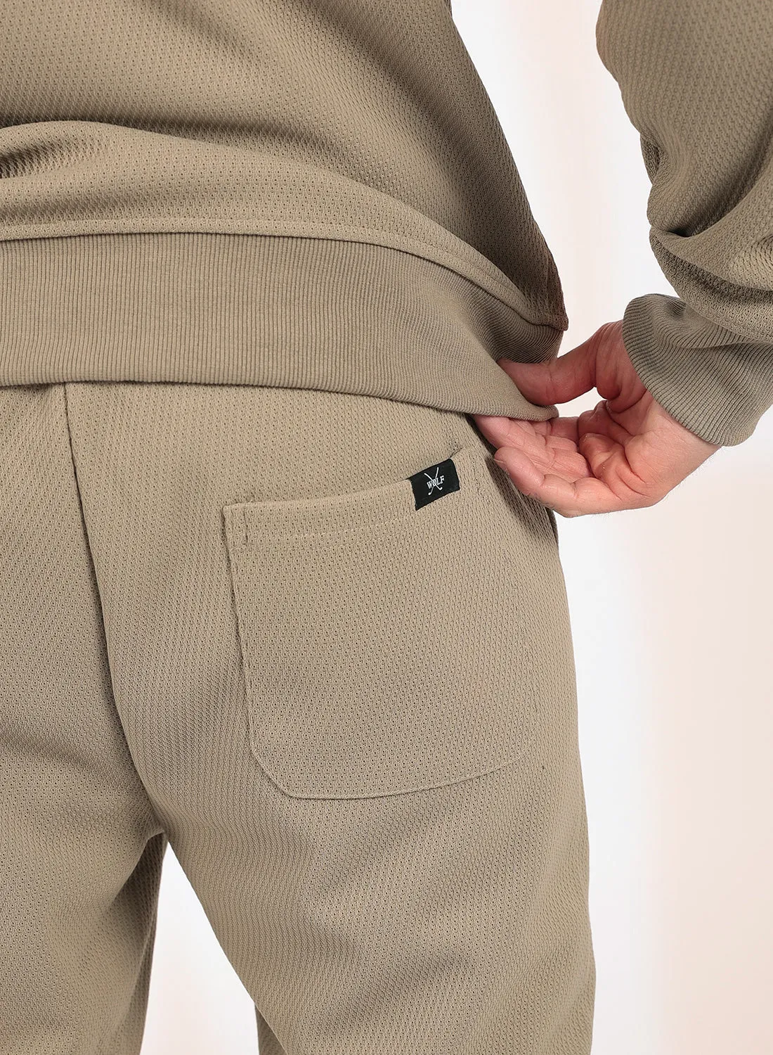Classic Tracksuit Set in Beige
