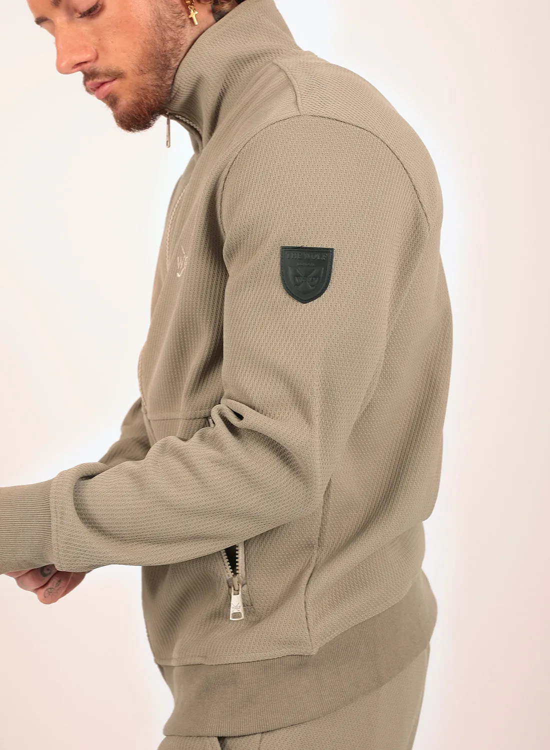 Classic Tracksuit Set in Beige