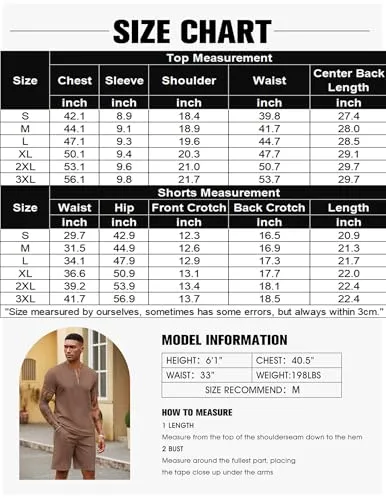 COOFANDY Men's 2 Pieces Outfits Casual Quarter Zip Polo T Shirt and Shorts Set Athletic Jogging Summer Tracksuit