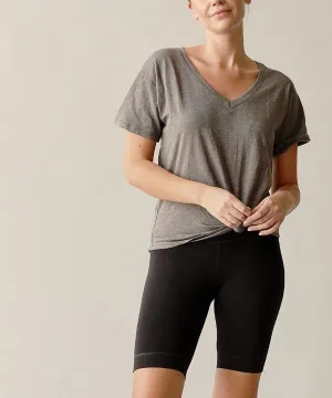 Cotton Slub V Neck Tee