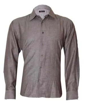 CSN INSTANBUL Pantone Long Sleeve Grey Brown Shirts