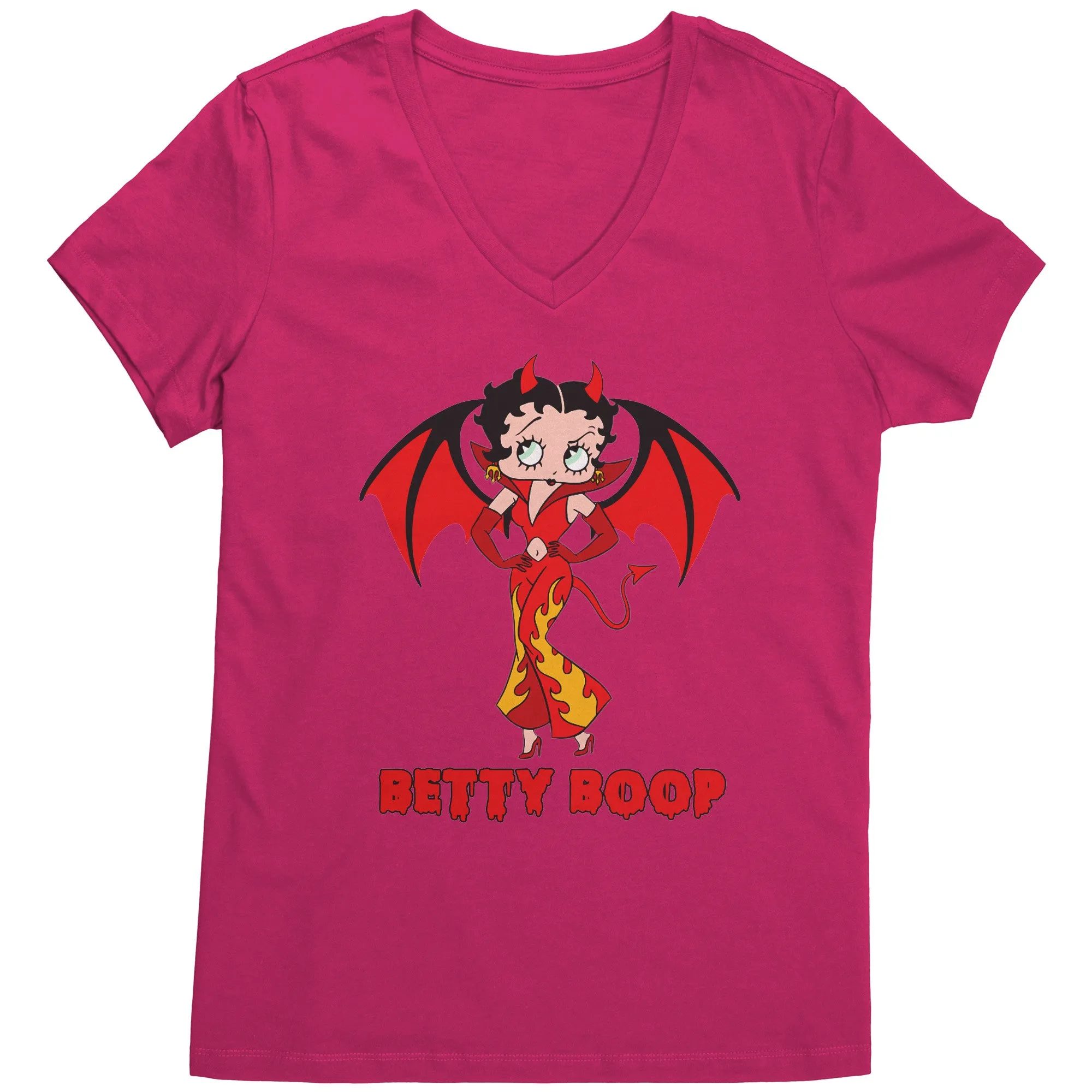Cute Betty Boop Womens Vneck Betty Boop Halloween Vneck, Halloween Gift For Her Halloween Party Tee Halloween Costume, Funny Halloween Vneck