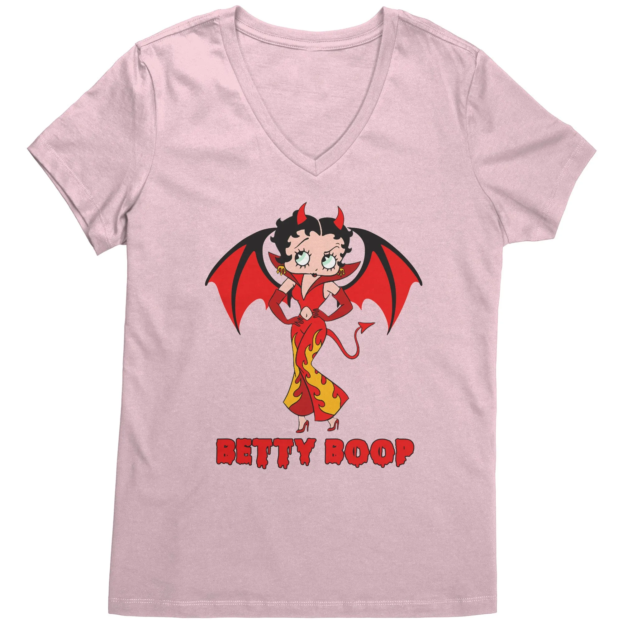 Cute Betty Boop Womens Vneck Betty Boop Halloween Vneck, Halloween Gift For Her Halloween Party Tee Halloween Costume, Funny Halloween Vneck