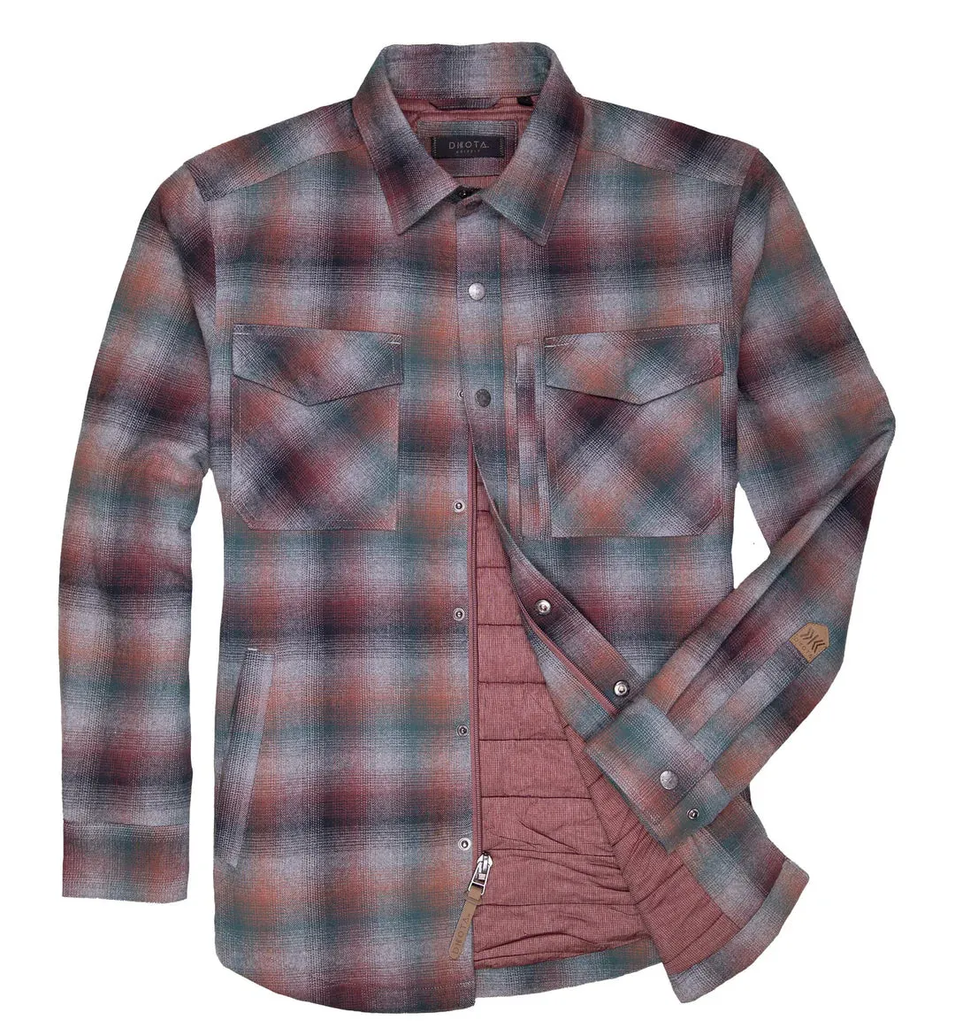Dakota Grizzly | Tobias | Flannel Shirt Jacket | Men's | Brick