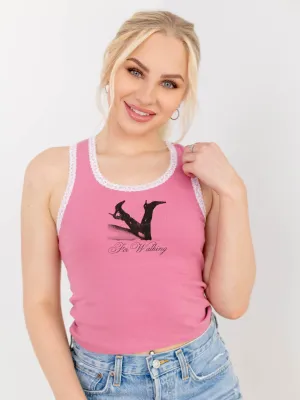 Daydreamer For Walking Lace Trim Tank