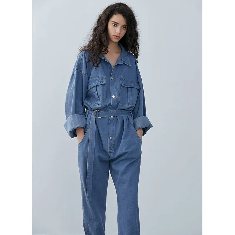 Diane Blue Denim Jumpsuit