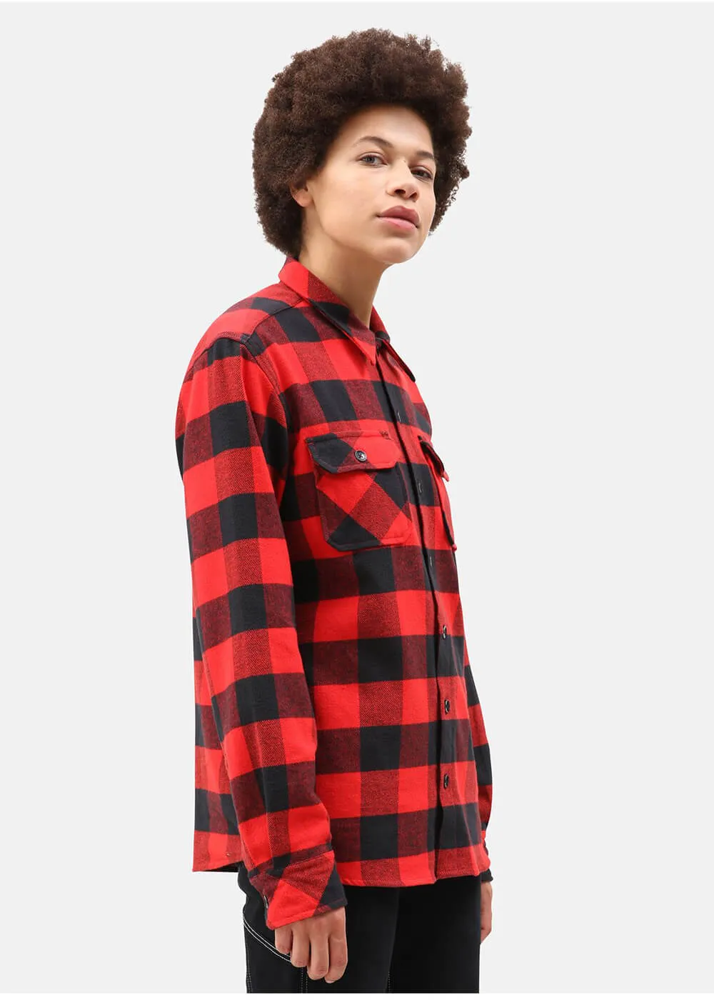 Dickies Men's Sacramento Flannel Shirt Red