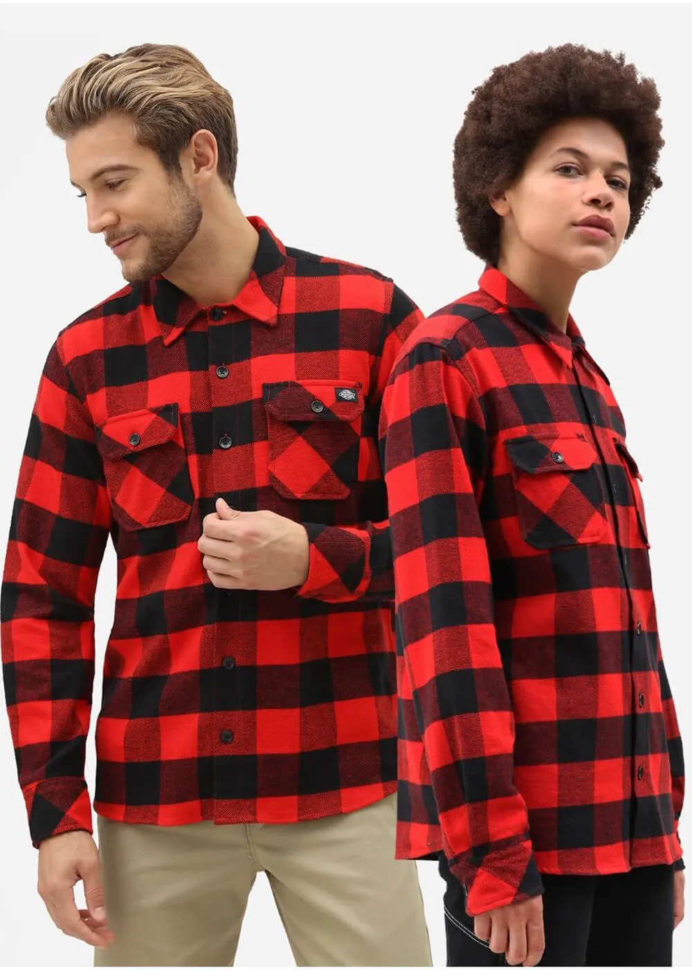 Dickies Men's Sacramento Flannel Shirt Red
